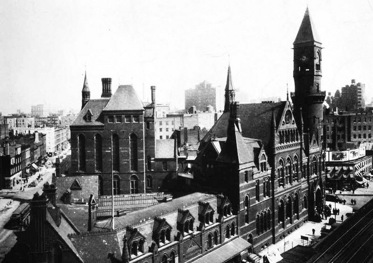 Jefferson Market Courthouse with Jail and Market