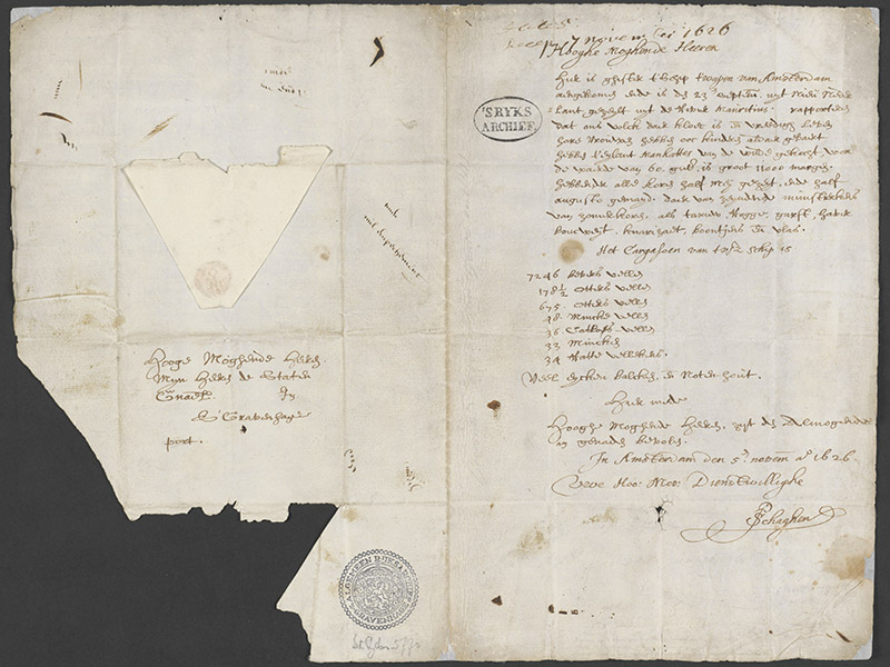 1626 Letter about the Purchase of Manhattan